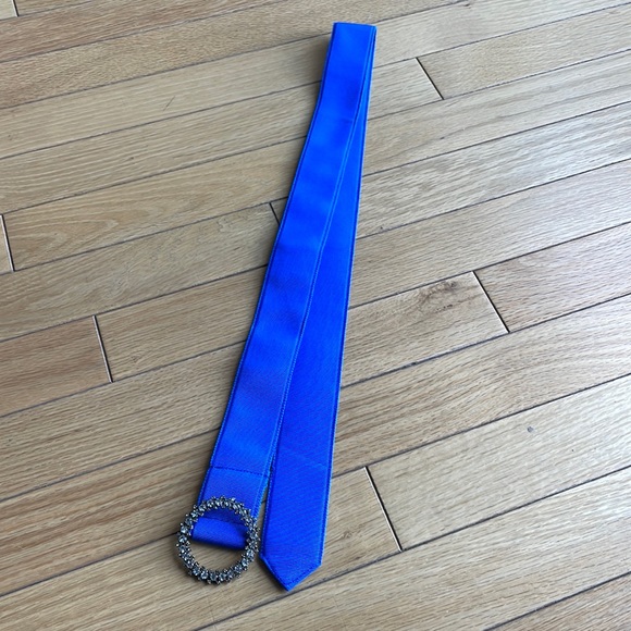 J.Crew Deep Blue Ribbon Belt - Picture 1 of 4